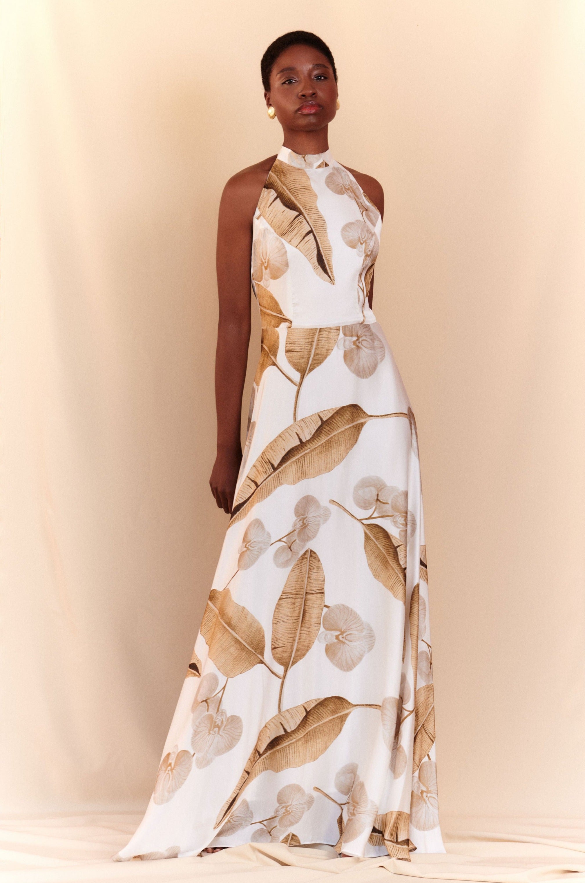 VESTIDO MAXI BIANCA CETIM - BRANCO